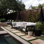 Black and White Transitional Backyard Decor POLYWOOD Black and White Outdoor Furniture – Taryn Whiteaker Designs