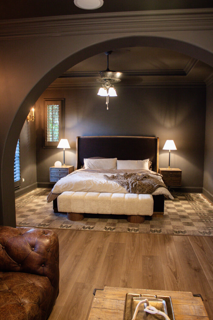 dark moody luxury bedroom design